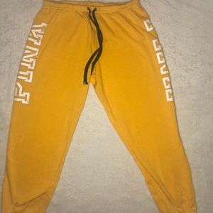 Gold Colored PINK Sweatpants